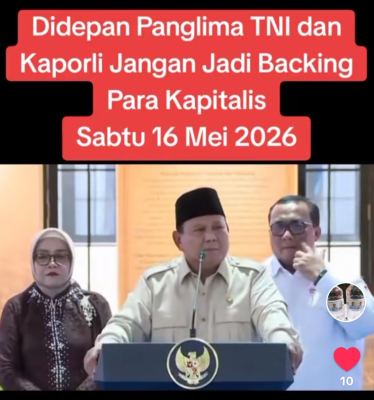 PRESIDEN PRABOWO RI-1 TEGAS BERI PERINGATAN  KERAS KEPADA PANGLIMA TNI DAN KAPOLRI SELURUH JAJARANNYA: JANGAN PERNAH MEMBACKING PENGUSAHA BESAR YANG BERMASALAH!